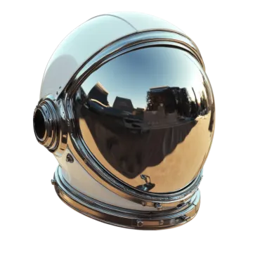 an astronaut's helmet on a white background