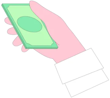 a hand holding a green dollar bill