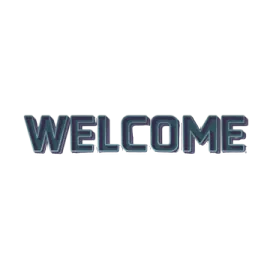the word welcome on a white background