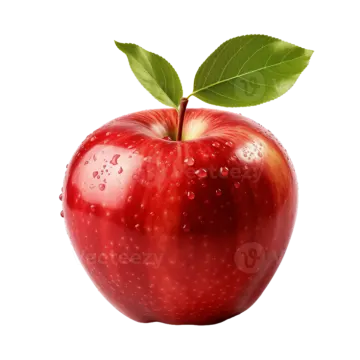 an apple with water droplets on it