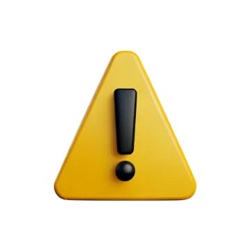 a yellow warning sign with a black button