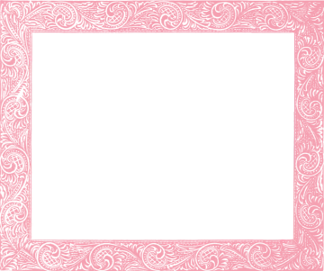 a pink frame with paisley pattern on it