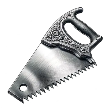 a black and white drawing of a knife