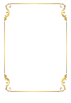 a gold frame on a white background