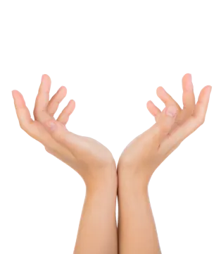 a woman's hands with their palms open