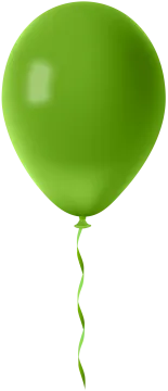 the balloon is green