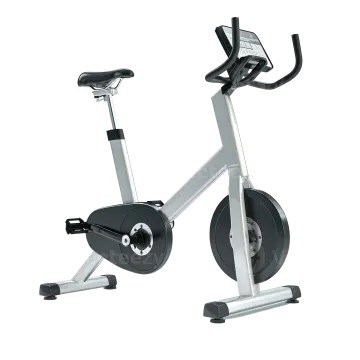 a stationary exercise bike on a white background