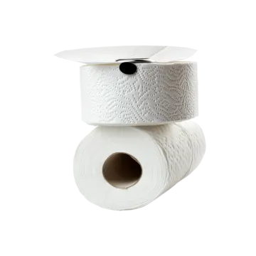 a roll of toilet paper on a white background