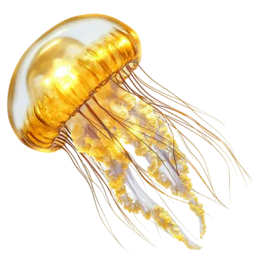 a jellyfish swimming in the water