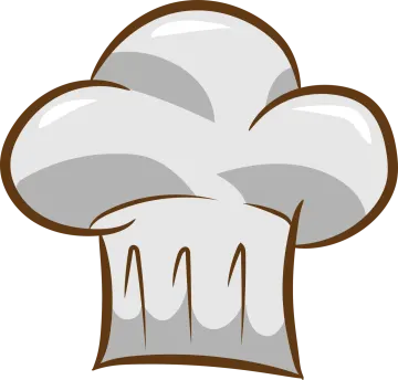 a chef hat on a white background