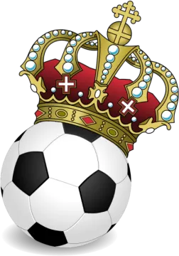 a soccer ball with a crown on top