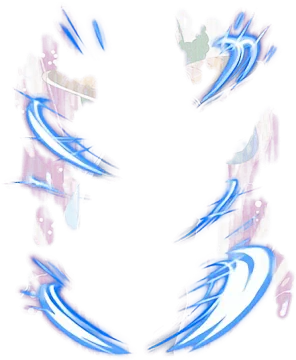 a white background with blue and pink paint strokes