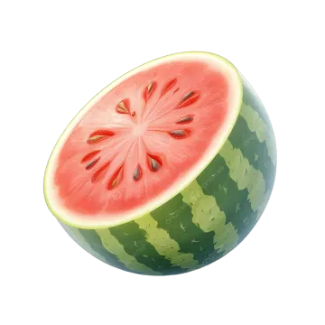 a watermelon cut in half