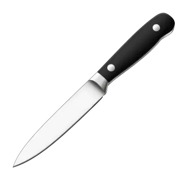a black and white knife on a white background