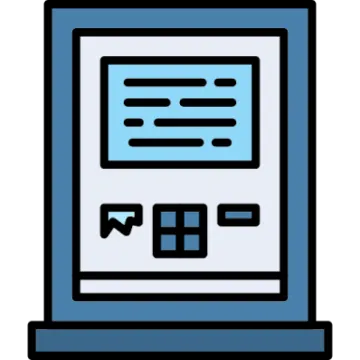 an icon of a ticket machine