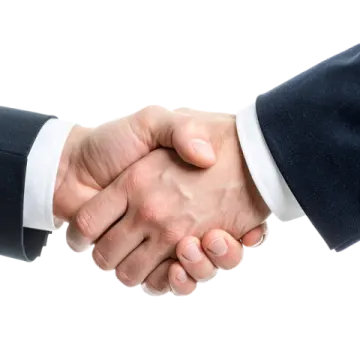 two men shaking hands