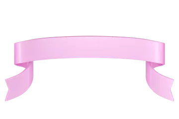 a pink ribbon on a white background