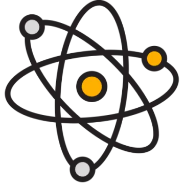 a black and white image of an atom