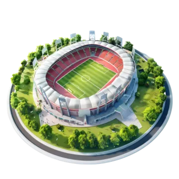 an aerial view of a soccer stadium