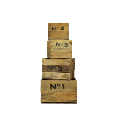 a stack of wooden blocks with numbers on them
