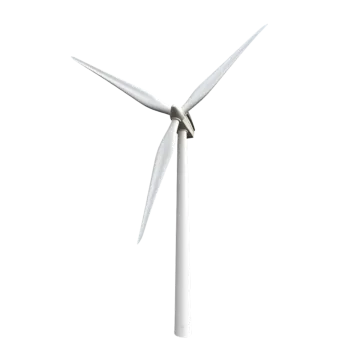 a wind turbine on a white background