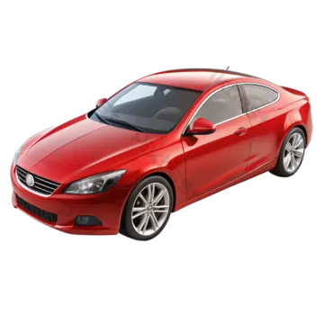a red car on a white background