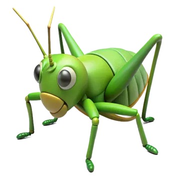 a green grasshopper insect