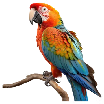 a colorful parrot perched on a branch