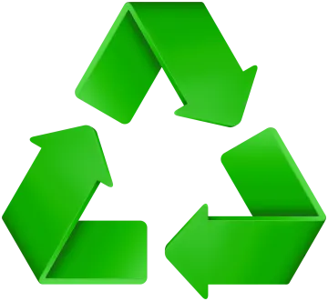 a green recycling symbol