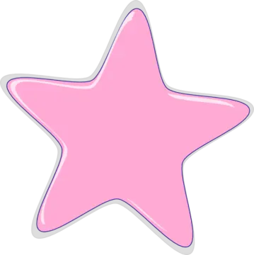 a pink star on a white background