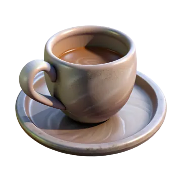 a cup of coffee on a saucer