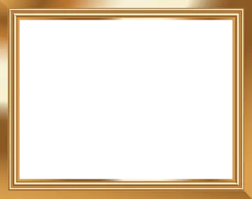 a gold frame on a white background