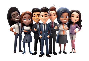 a group of business people standing together