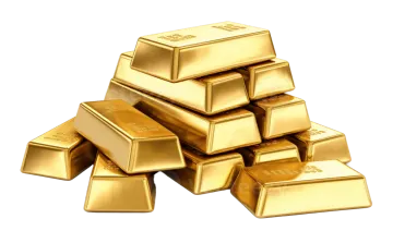 a pile of gold bars