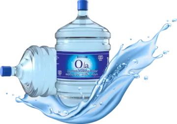 a bottle of water next to a splash