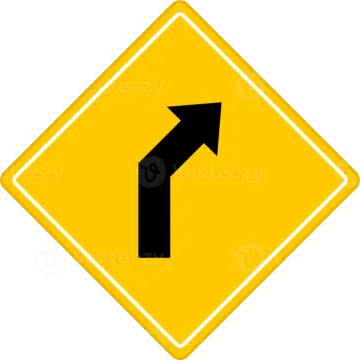 a yellow road sign with an arrow pointing left