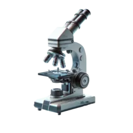 a microscope on a white background