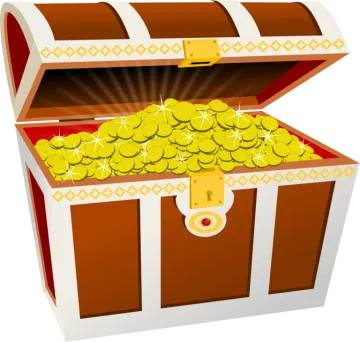 a chest full of gold coins