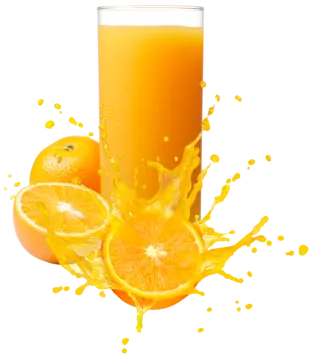 a glass of orange juice