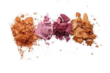three different colored eyeshads on a white background