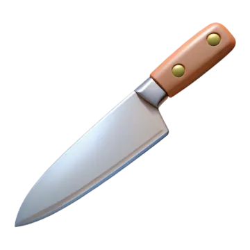a knife with a wooden handle on a white background