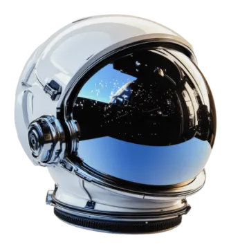 an astronaut helmet on a white background