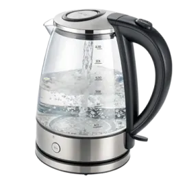 an electric kettle with water in it