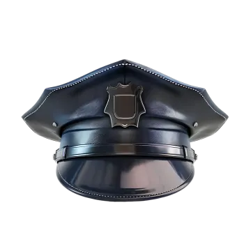a police hat on a white background
