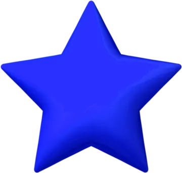 a blue star on a white background