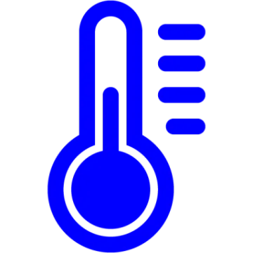 a thermometer icon on a white background
