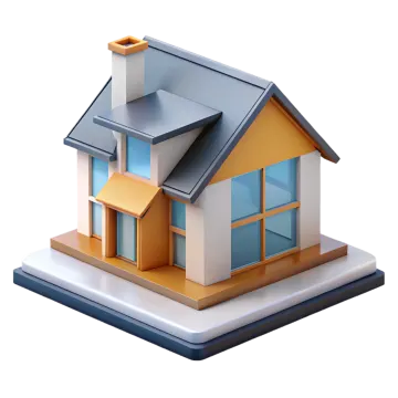 a model of a house on a white background