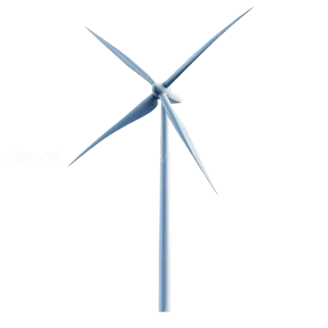 a wind turbine on a white background