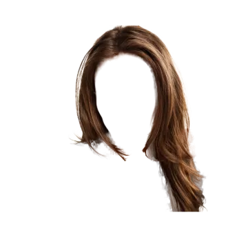 a woman's head with long brown hair