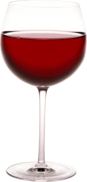 a wine glass filled with red wine